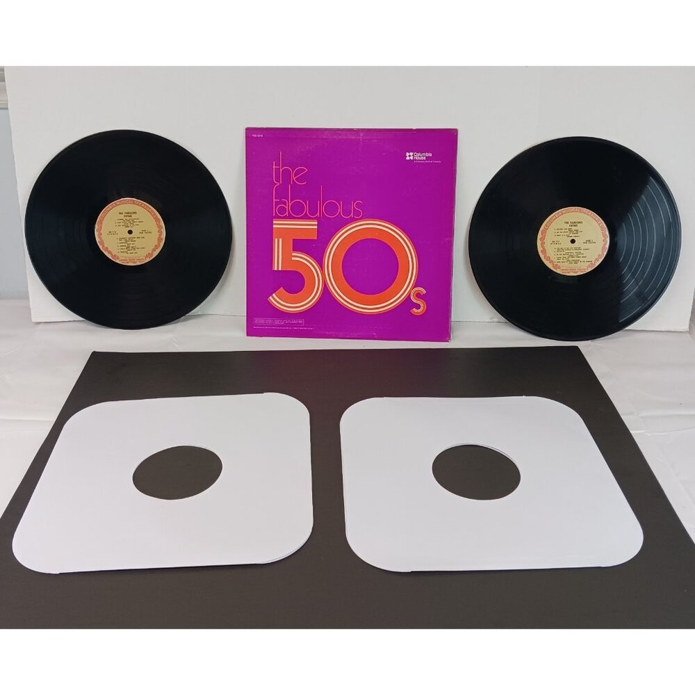 The Fabulous 50s 2 Record Set Vinyl VTG 1977 Columbia House DS 716 & DS 717 VG